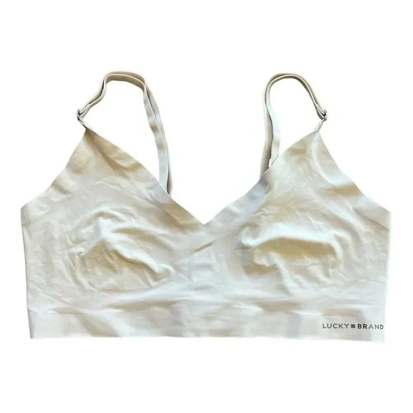 Lucky Brand Beige Nylon Bralette M - Picture 1 of 5